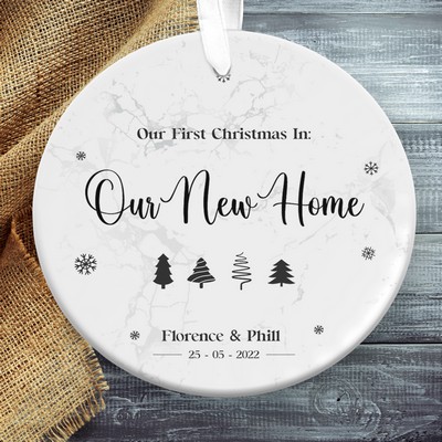 Our First Christmas In New Home Personalized Christmas Ornament