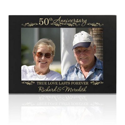 50th Gold Wedding Anniversary Picture Frame