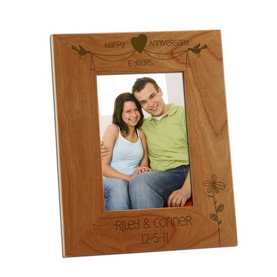 Charming Anniversary Day 4x6 Wooden Picture Frame