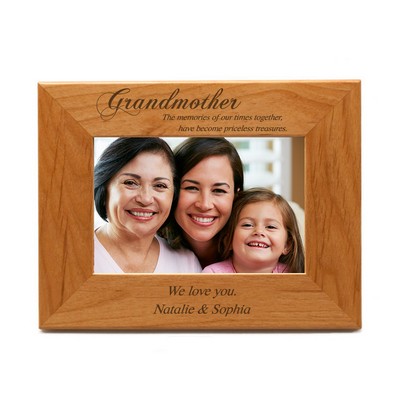 Personalized 4x6 Wood Picture Frame for Grandmother