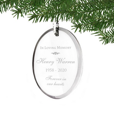 Personalized Acrylic Memorial Loving Memory Oval Ornament