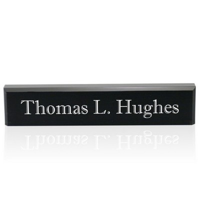 Personalized Black Acrylic Desk Name Plate