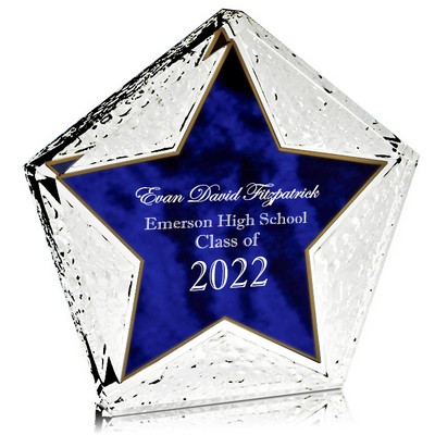 Personalized Blue Star Graduation Plaque