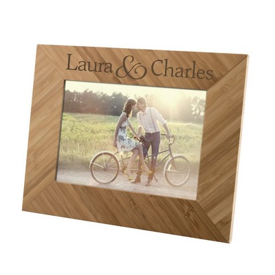 Personalized Couples Customized Bamboo 5x7 Picture Frame