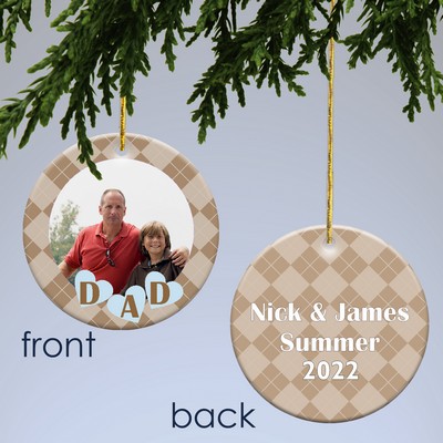 Personalized Photo Christmas Ornament for Dad