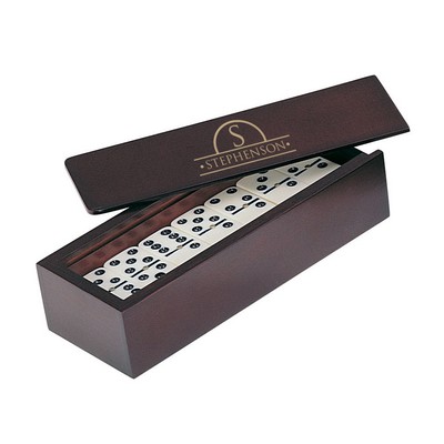 Personalized Domino Set in Rosewood Box