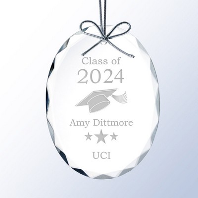 Personalized Graduation Crystal Christmas Ornament