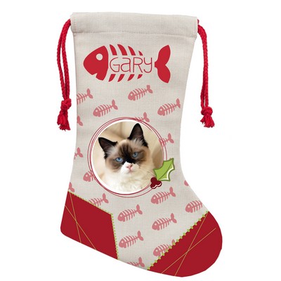 Personalized Holiday Photo Stocking For Cats