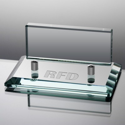 Personalized Jade Glass Business Card Holder