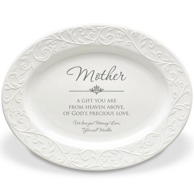 Mother Elegant Personalized Lenox Oval Platter 