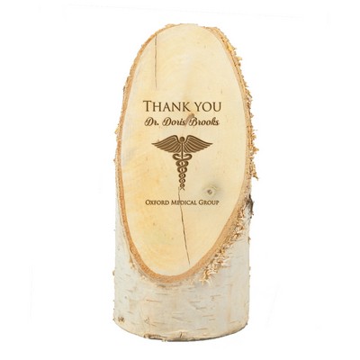 Unforgettable Personalized Thank You Natural Birch Wood Plaque for Doctors
