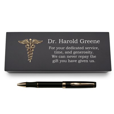 Personalized Pen for Doctors in a Rosewood Box