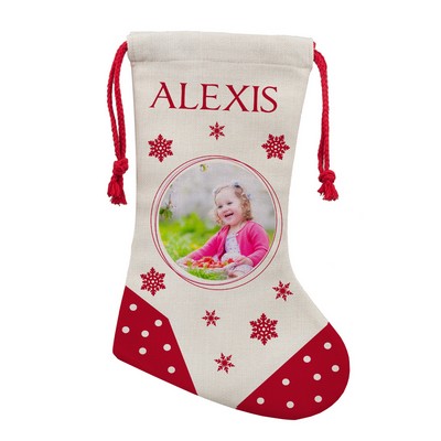 Personalized Photo Christmas Stocking for Her