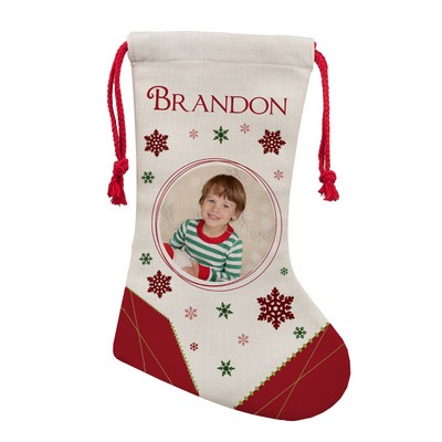 Personalized Photo Christmas Stocking for Him
