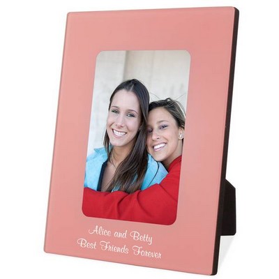 Personalized Pink Glass Photo Frame