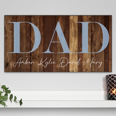 Personalized Rustic Wall Panel for Dad