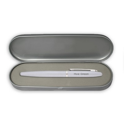 Personalized Sheaffer Strobe Silver Rollerball Pen