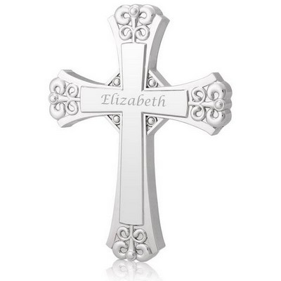 Personalized Silver Wall Cross