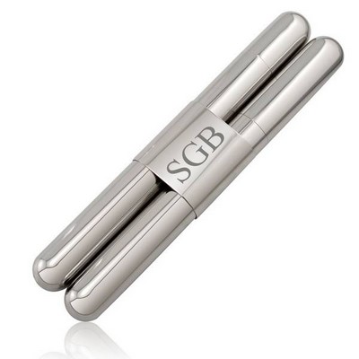 Personalized Stainless Steel Flask and Cigar Holder
