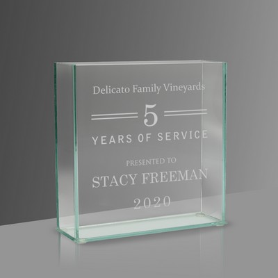 Personalized Years of Service Glass Vase