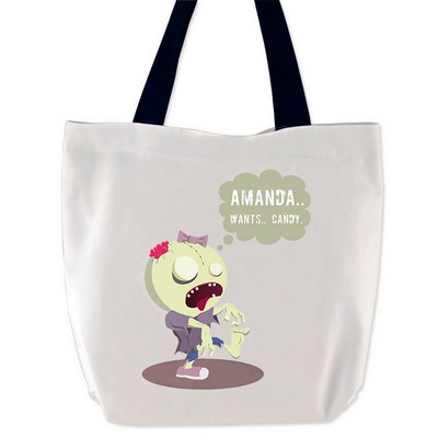 Personalized Zombie Girl Halloween Treat Bag
