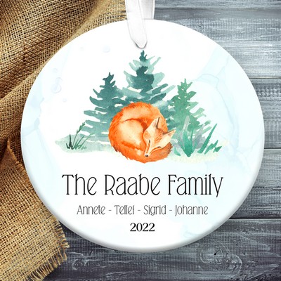 Adorable Family Christmas Ornament, Personalized Family Ornament Gift