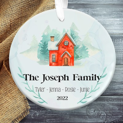 Charming Family Christmas Ornament, Personalized Family Gift