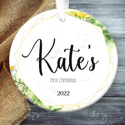 Baby First Christmas Ornament, Baby Shower Gift, Personalized My First Christmas Gift
