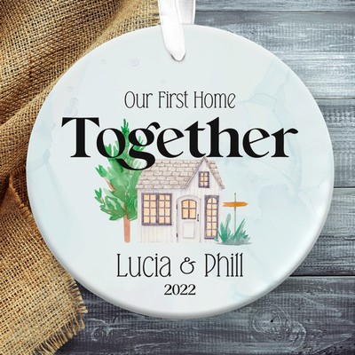 Our First Home Together Christmas Ornament, Personalized New Home Ornament Gift