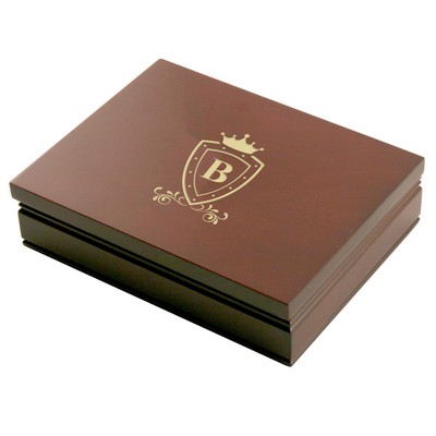 Royal Rosewood Box with Two Decks of Cards