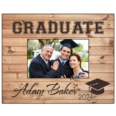 Rustic Look Personalized 4x6 Photo Frame for Graduates
