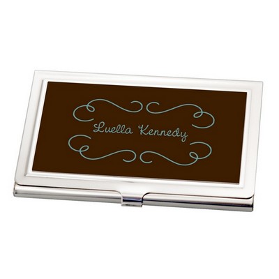 Chocolate Brown Business Card Holder