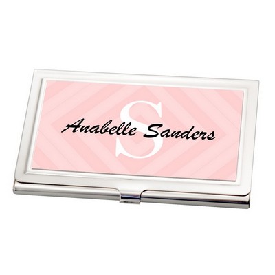 Pink Personalized Business Card Holder