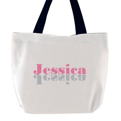 Think Pink Personalized Name Tote Bag