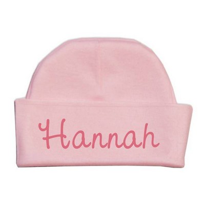Personalized Name Pink Baby Hat