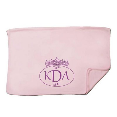 Pink Monogram Personalized Baby Receiving Blanket
