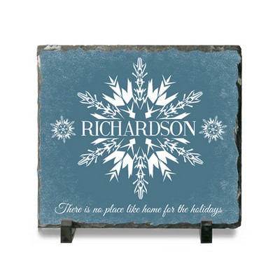 Personalized Family Holiday Ceramic Slate Plaque