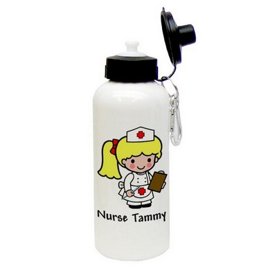 Custom Character Classic Nurse Aluminum Water Bottle