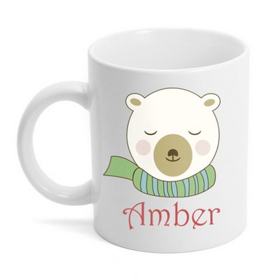 Personalized Polar Bear Holiday Coffee Mug