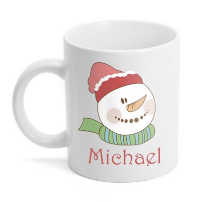 Personalized Snowman Holiday Coffee Mug