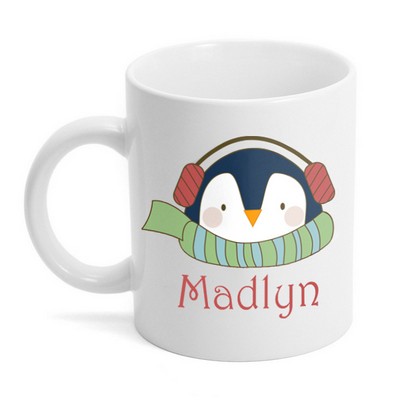 Personalized Penguin Holiday Coffee Mug