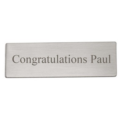 Satin Finish Silver Engraving Plate 11/16 x 2