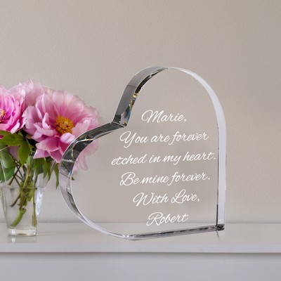 Special Heartwarming Personalized Crystal Heart