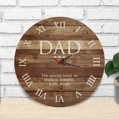 Stunning Personalized Wall Clock for Dad