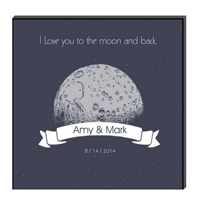 To the Moon and Back Personalized Art Panel