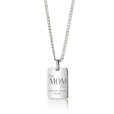 Unique Personalized Silver Pendant Necklace for Mom