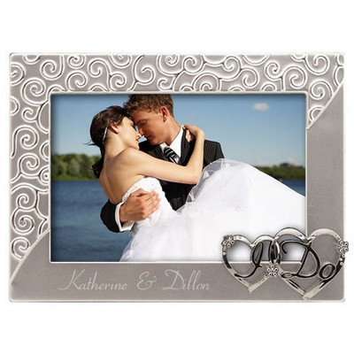 Silver I Do Wedding Picture Frame
