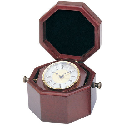 Personalized Rosewood Finish Captain Clock